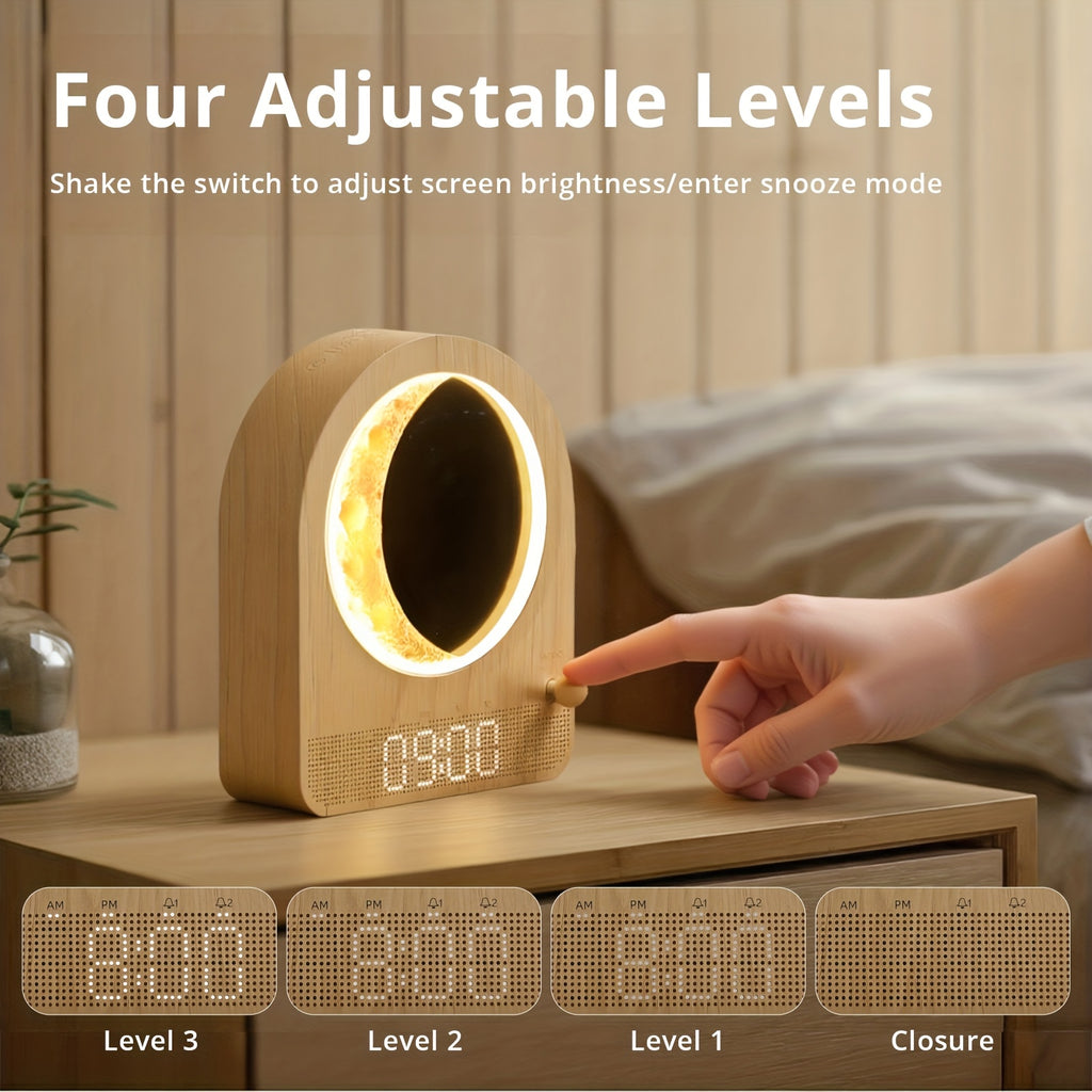 Soothing Alarm Clock Dual Alarm Clock & White Noise Machine with 10 Soothing Sounds | 30\u002F60\u002F90min Timer, Touchscreen Bedside & Moonlight - Cable Included, Durable - Gift for Women\u002FAdults
