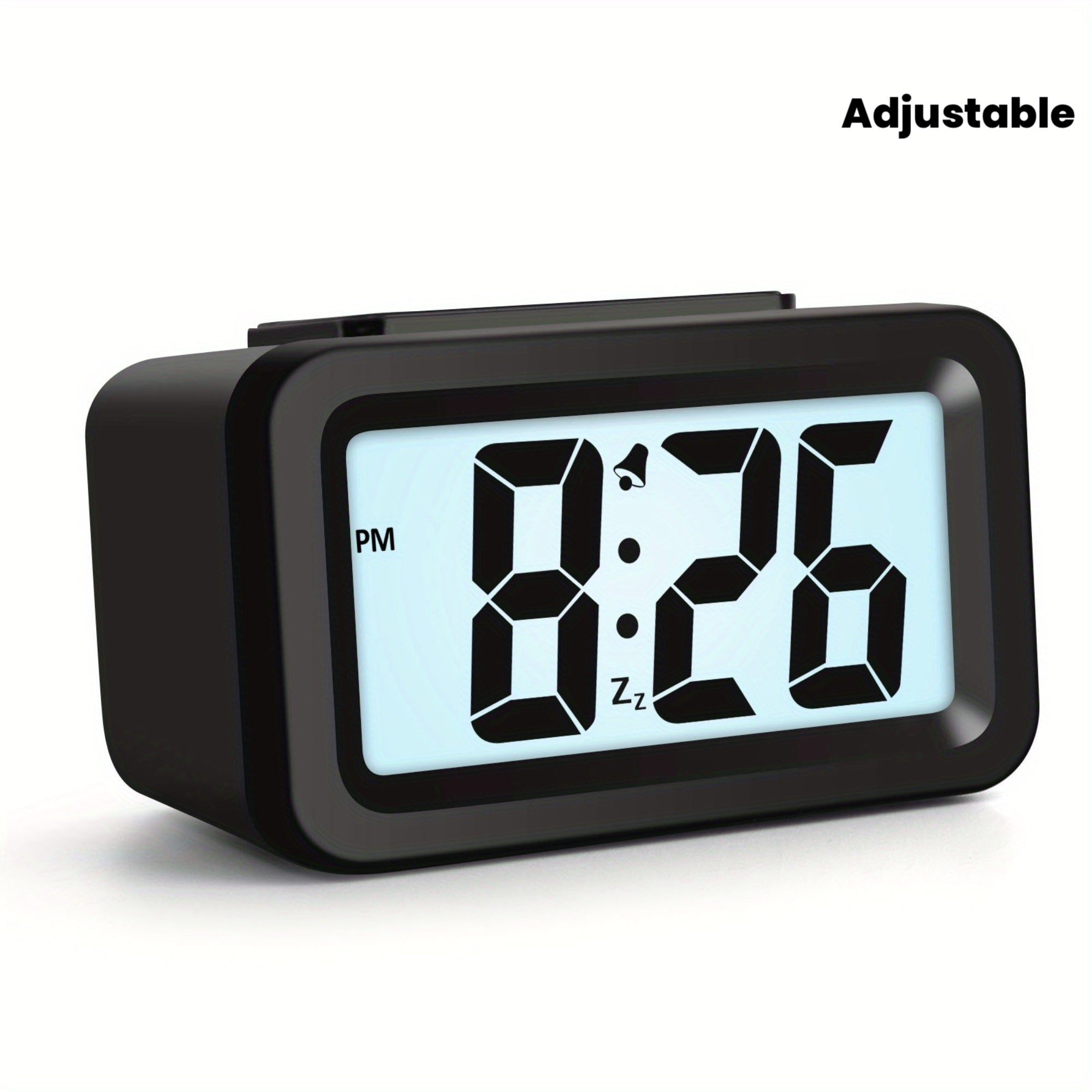 Brightness Adjustable Digital Alarm Clock 0-100 with Snooze HD Display for Home Travel Office Use
