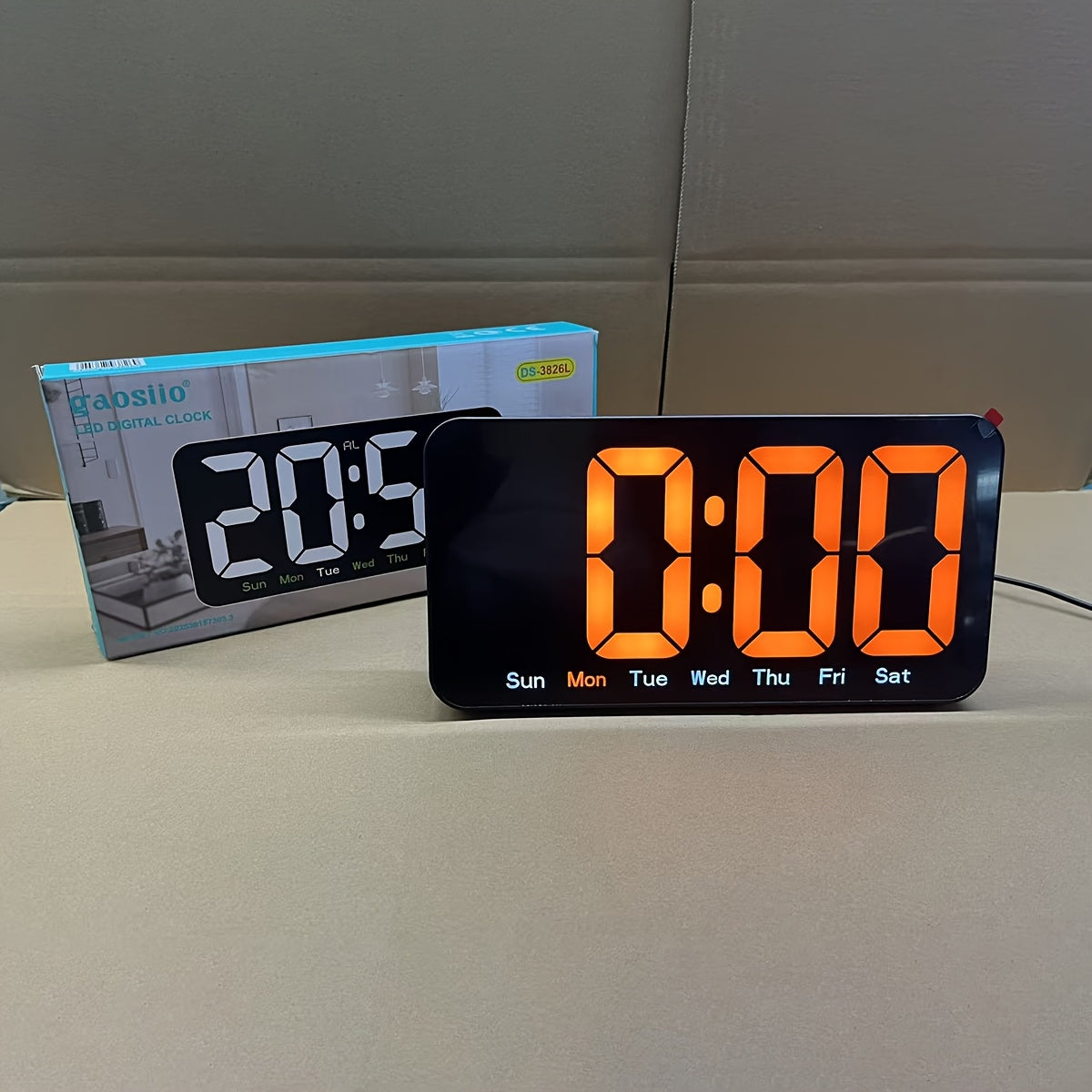 Intelligent Clock Simple Large-Screen LED Display Intelligent Clock, a Clock That Can Be Hung on the Wall or Placed Upright, a Living Room Clock with Temperature Display and Multifunctional Alarm Functions