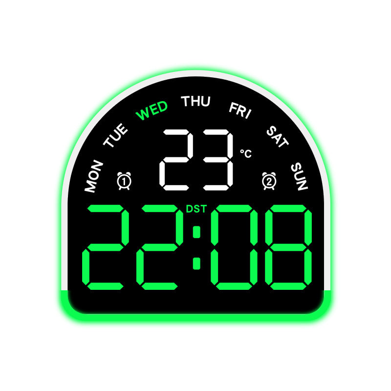 2025 New LED Atmosphere Light Electronic Clock | Multifunctional Alarm Clock with Home Decor Table Clock, Temperature Display, Multiple Alarm Groups, Large Display, Powered